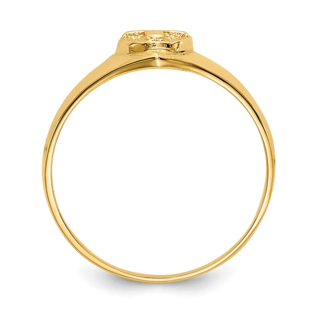14k Polished Cross Size 4 Ring