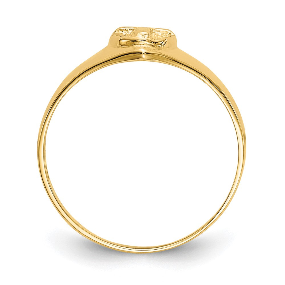 14k Polished Cross Size 3.5 Ring
