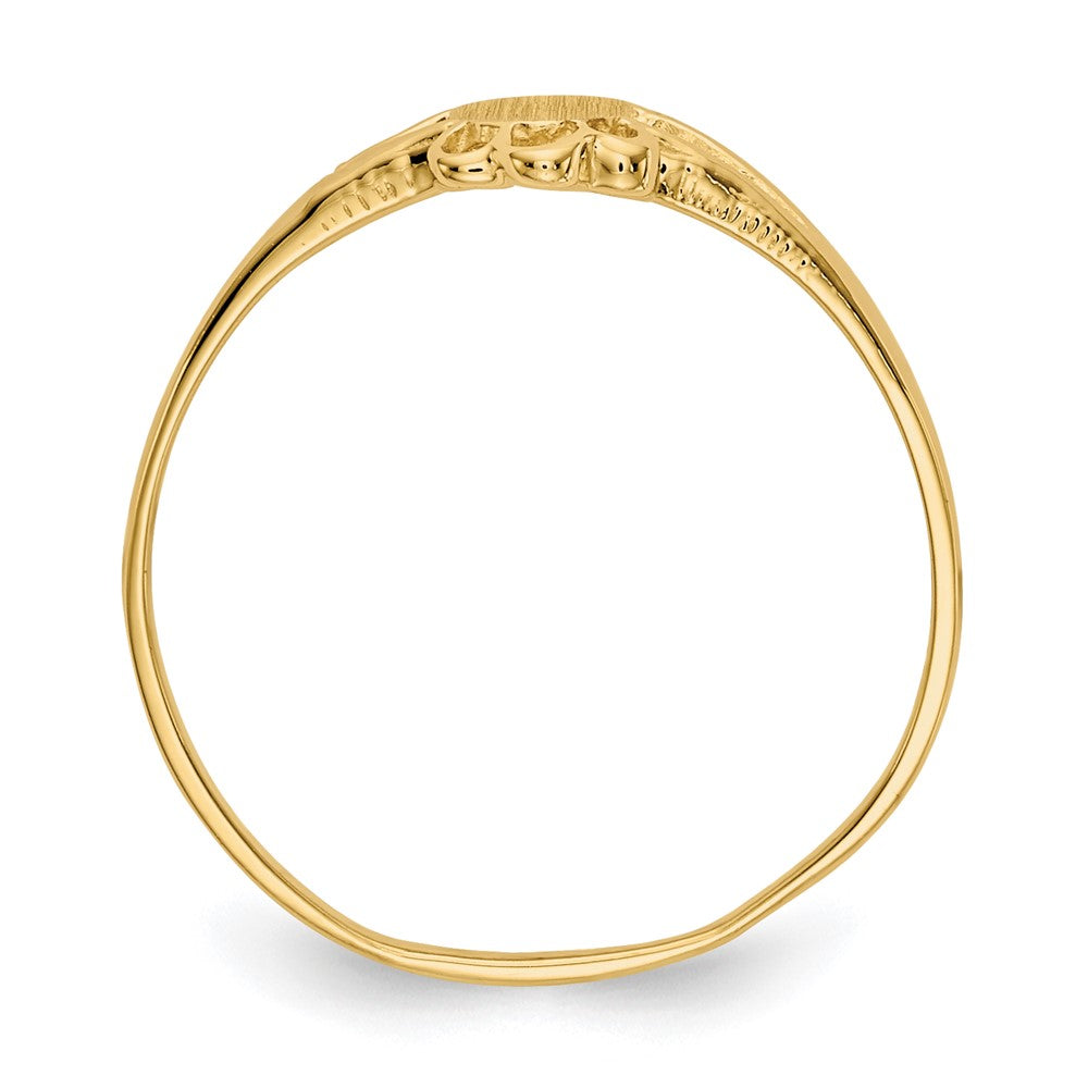 14k 3.0x Closed Back Size 3 Fancy Oval Signet Ring