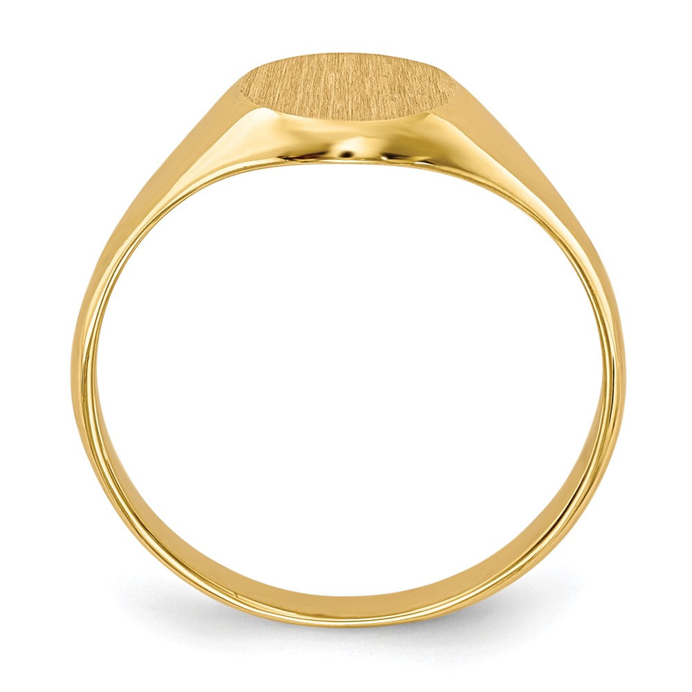 14k 6.5x Closed Back Size 5 Oval Signet Ring
