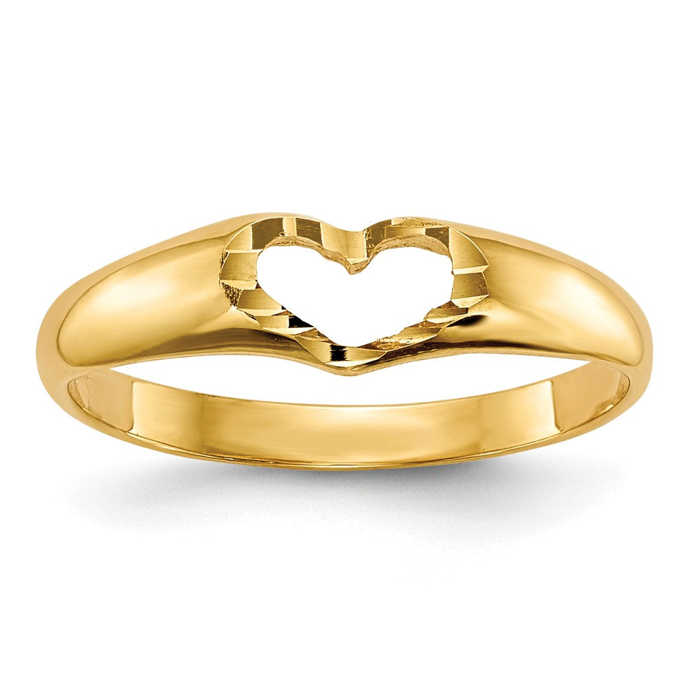 14k Cut-out Heart Size 3 Ring