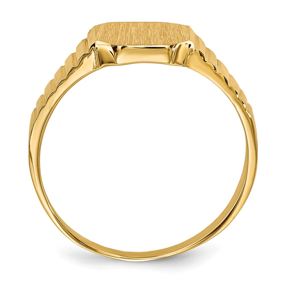 14k 7.5x Open Back Size 3.5 Octagonal Signet Ring