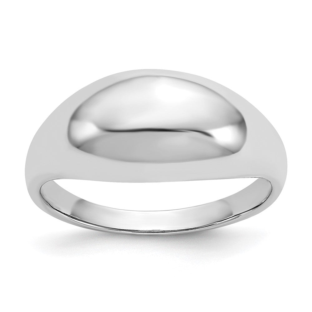 14k White Gold Polished Dome Ring