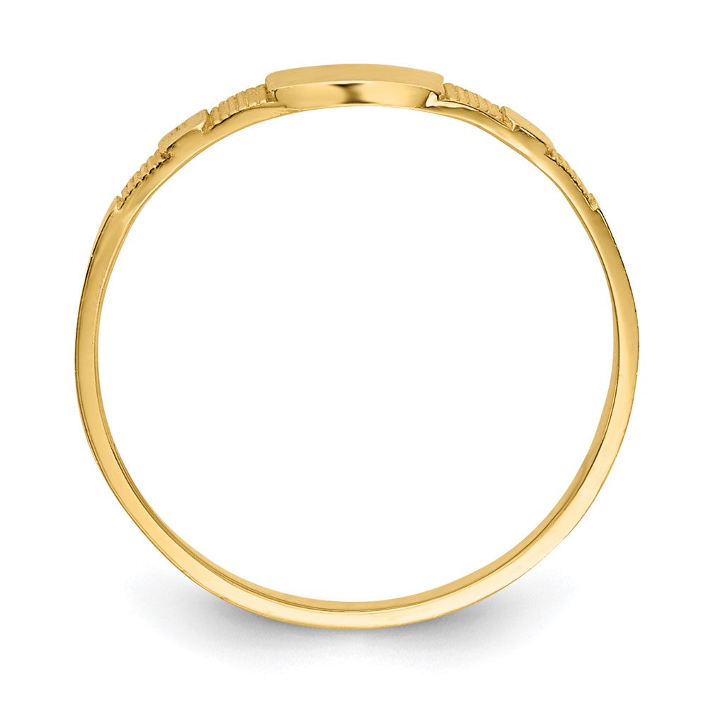 14K Polished 4.5x Closed Back Size 1.75 Square Signet Ring