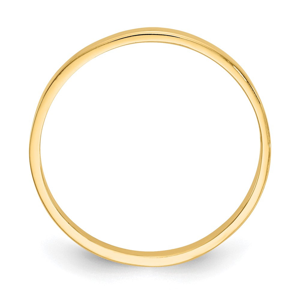 14K High Polished Flat Band Size 3 Ring