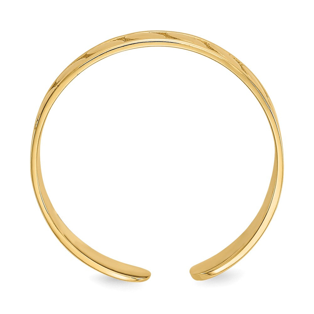14k Leaf Design Toe Ring