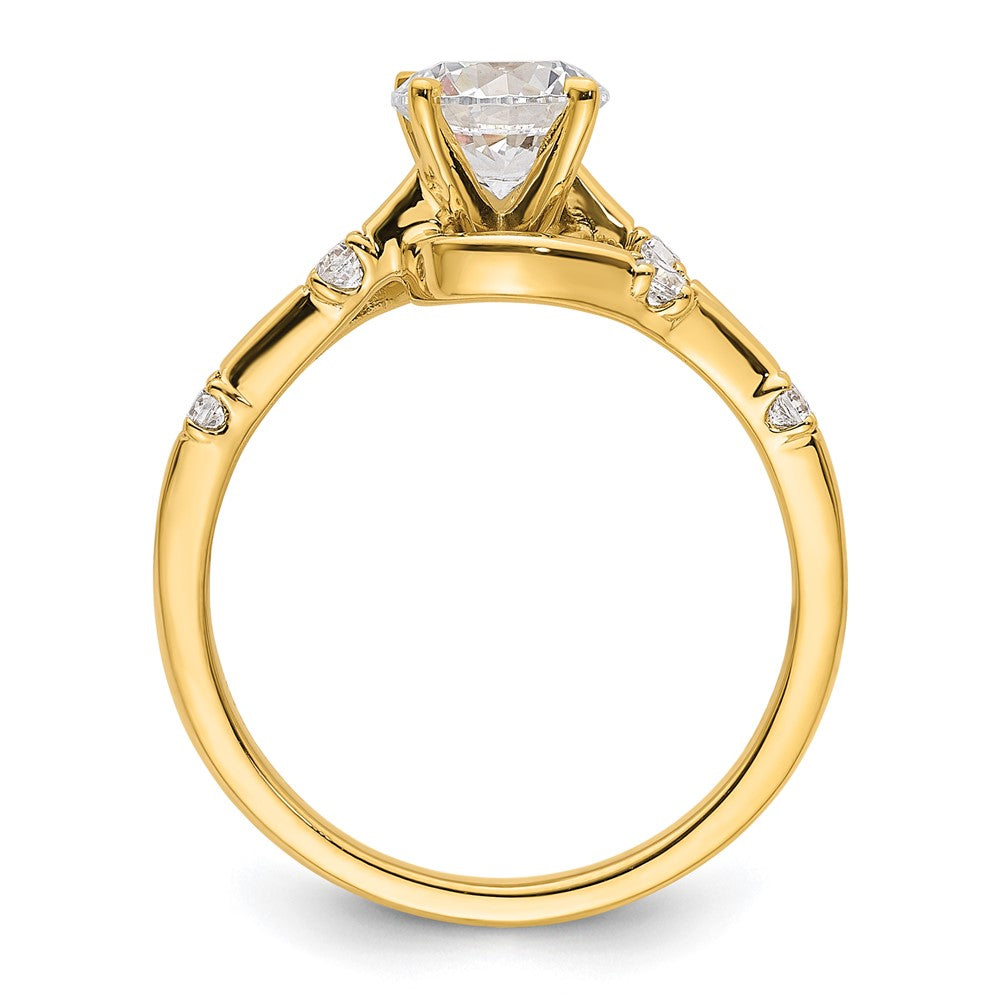 14k Diamond Bypass Semi-Mount Engagement Ring