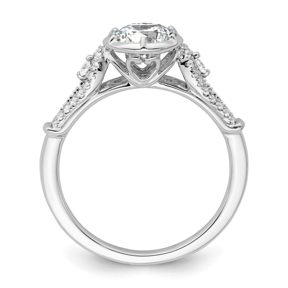 14K White Gold Diamond Semi-Mount Engagement Ring