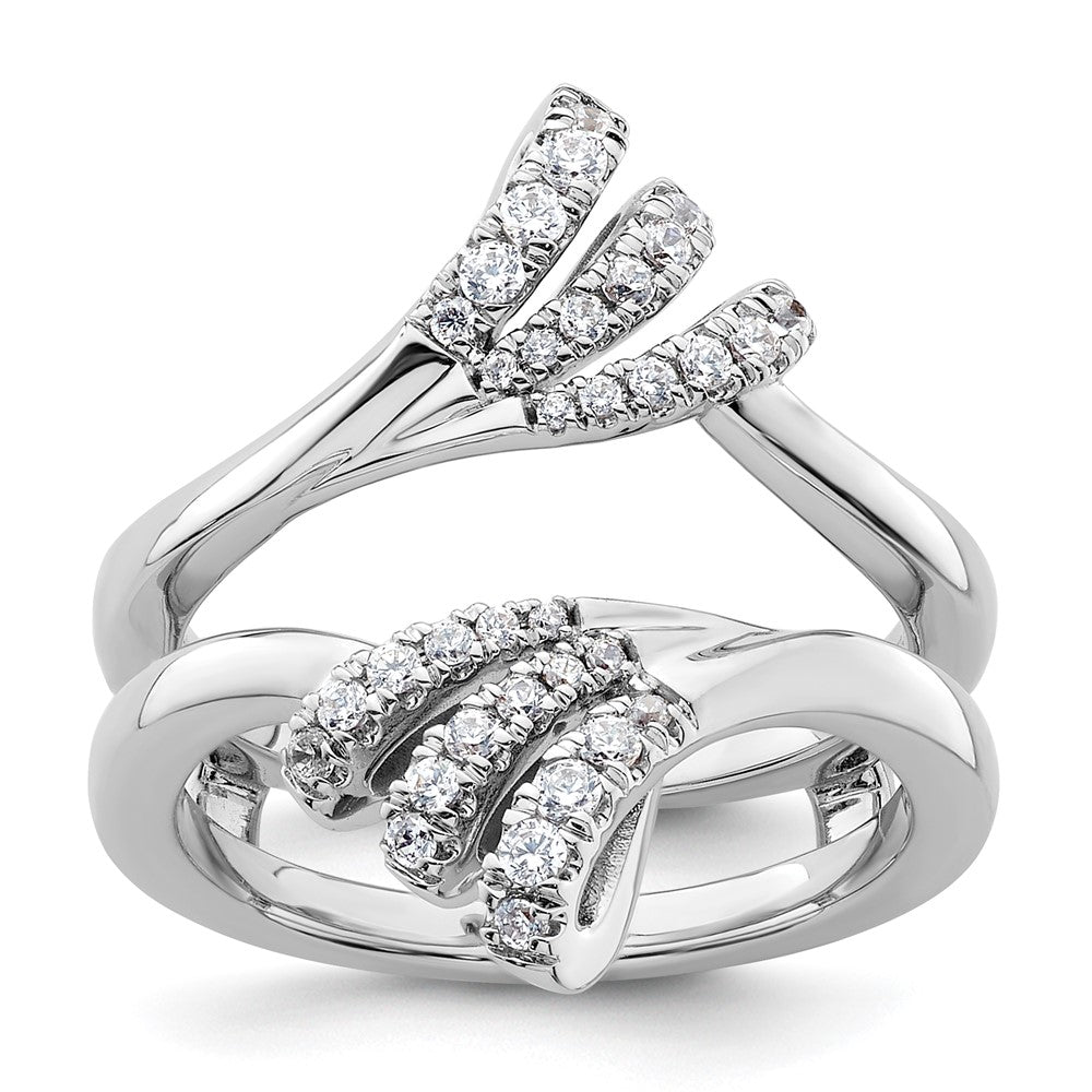 14K White Gold Diamond Guard