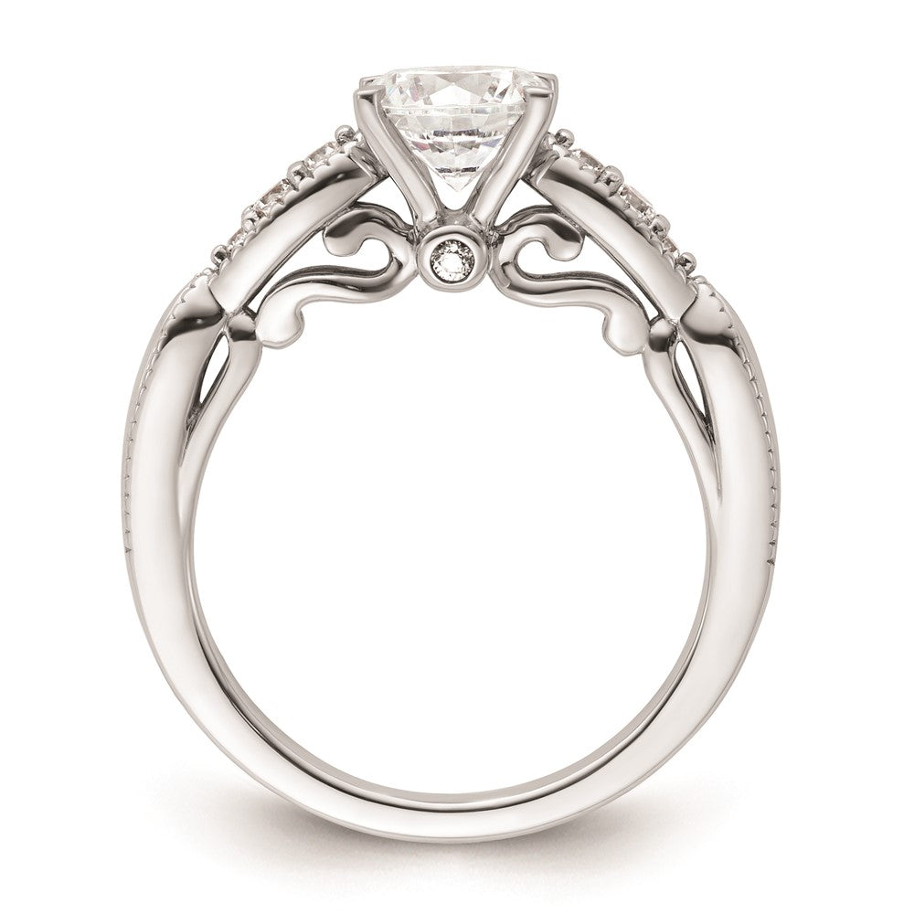 14k White Gold Diamond Semi-Mount Engagement Ring