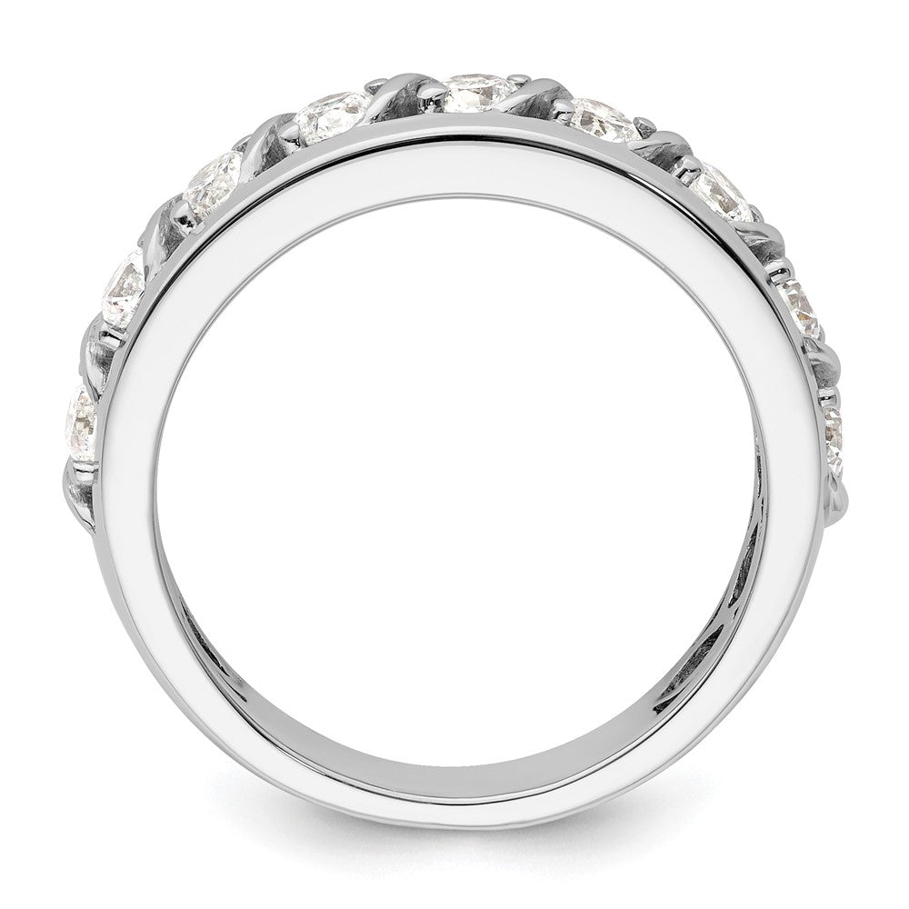 14k White Gold Diamond Wedding Band