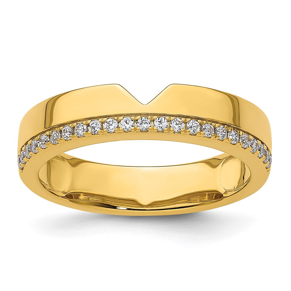 14k Diamond Mens Complete Wedding Band