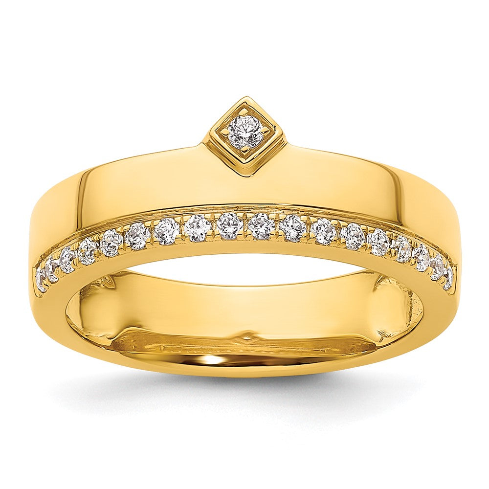 14k Diamond Womens Complete Wedding Band