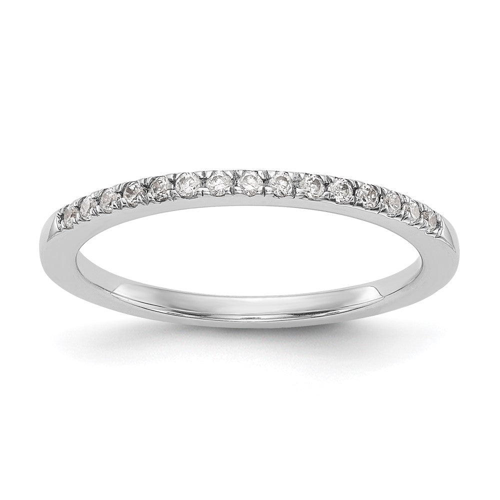 14k White Gold 1/6 carat Diamond Complete Wedding Band