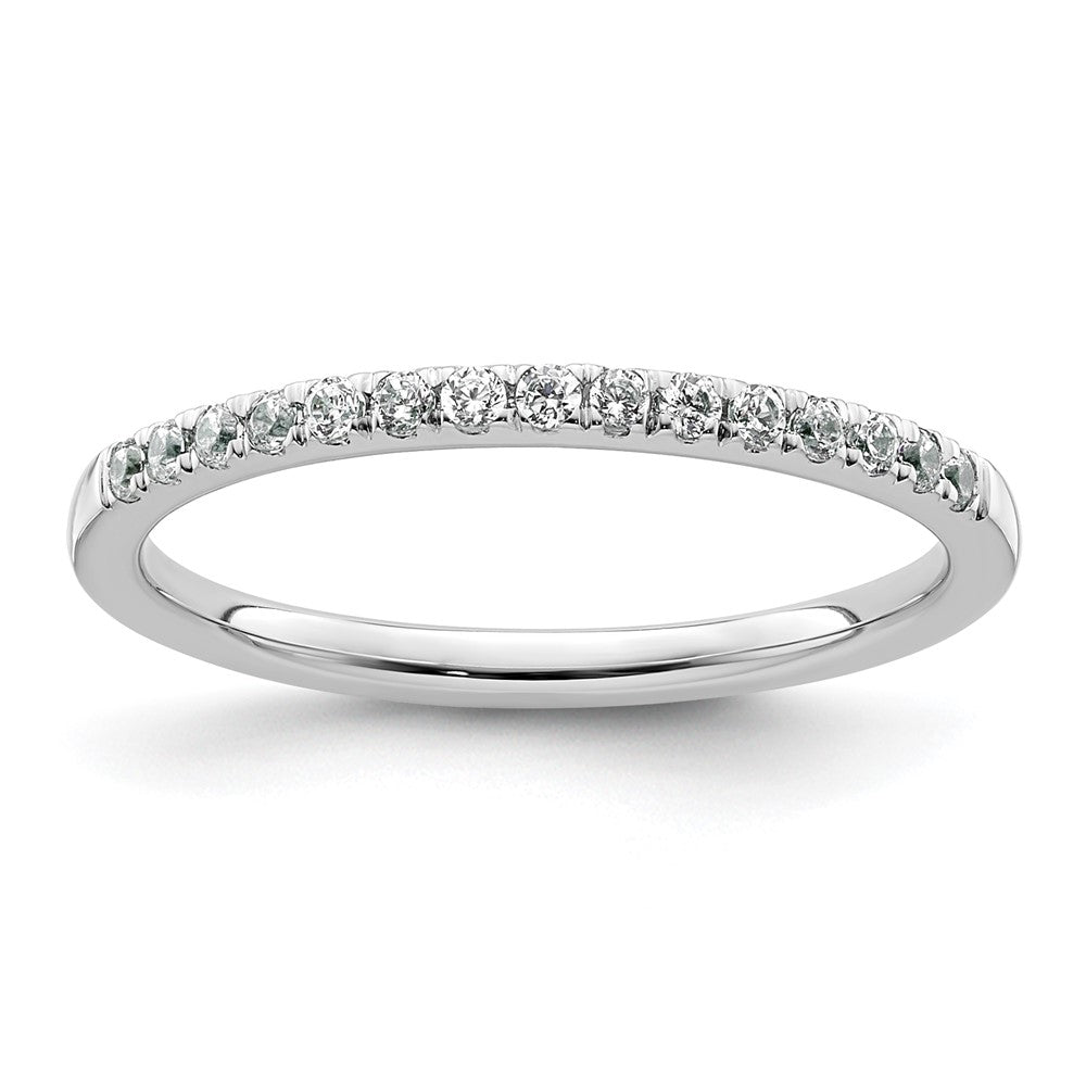 14k White Gold 1/5 carat Diamond Complete Wedding Band