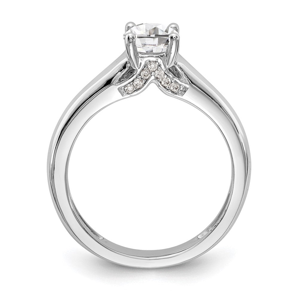 14kw Round Solitaire Diamond Semi-mount Engagement Ring