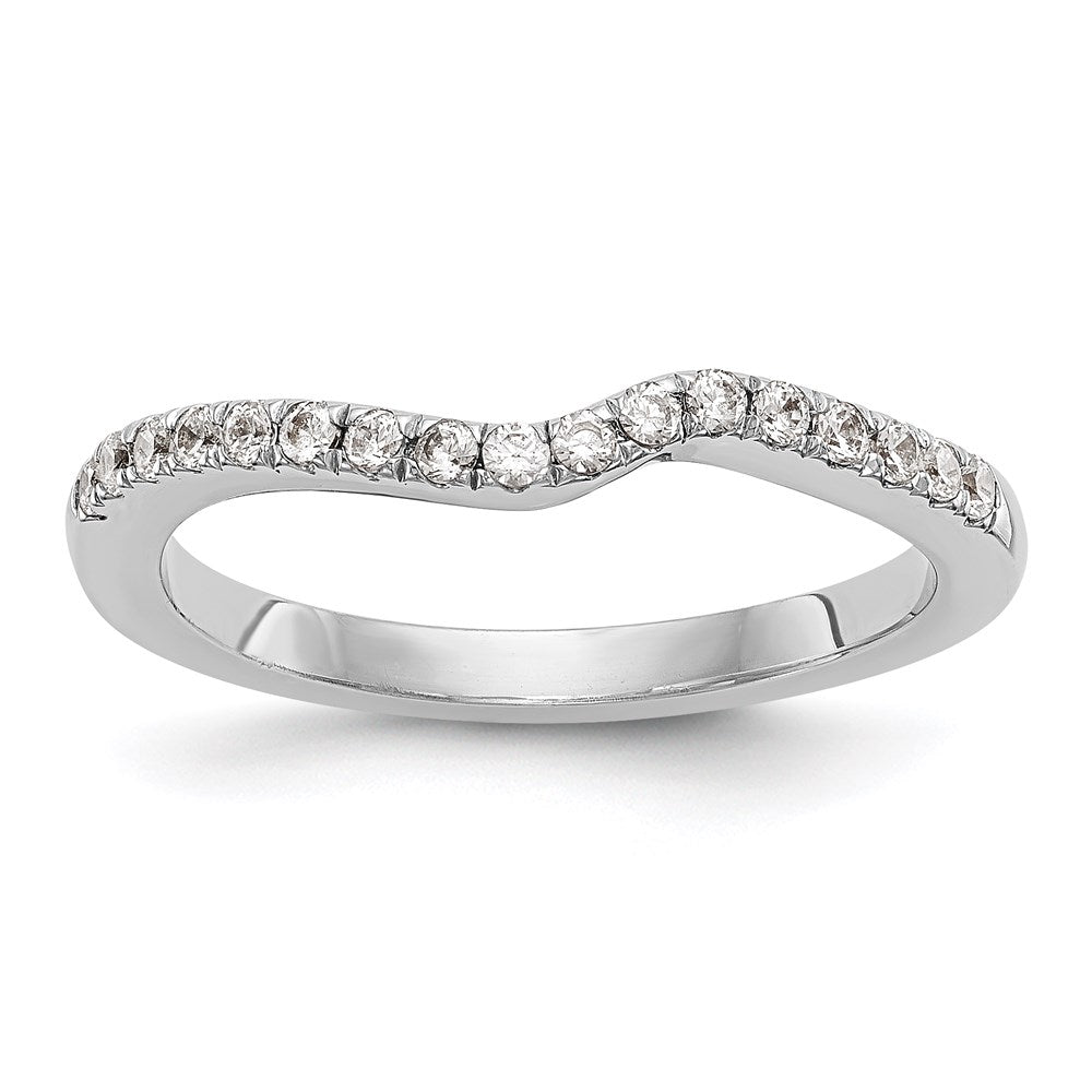 14kw Diamond Contoured Wedding Band