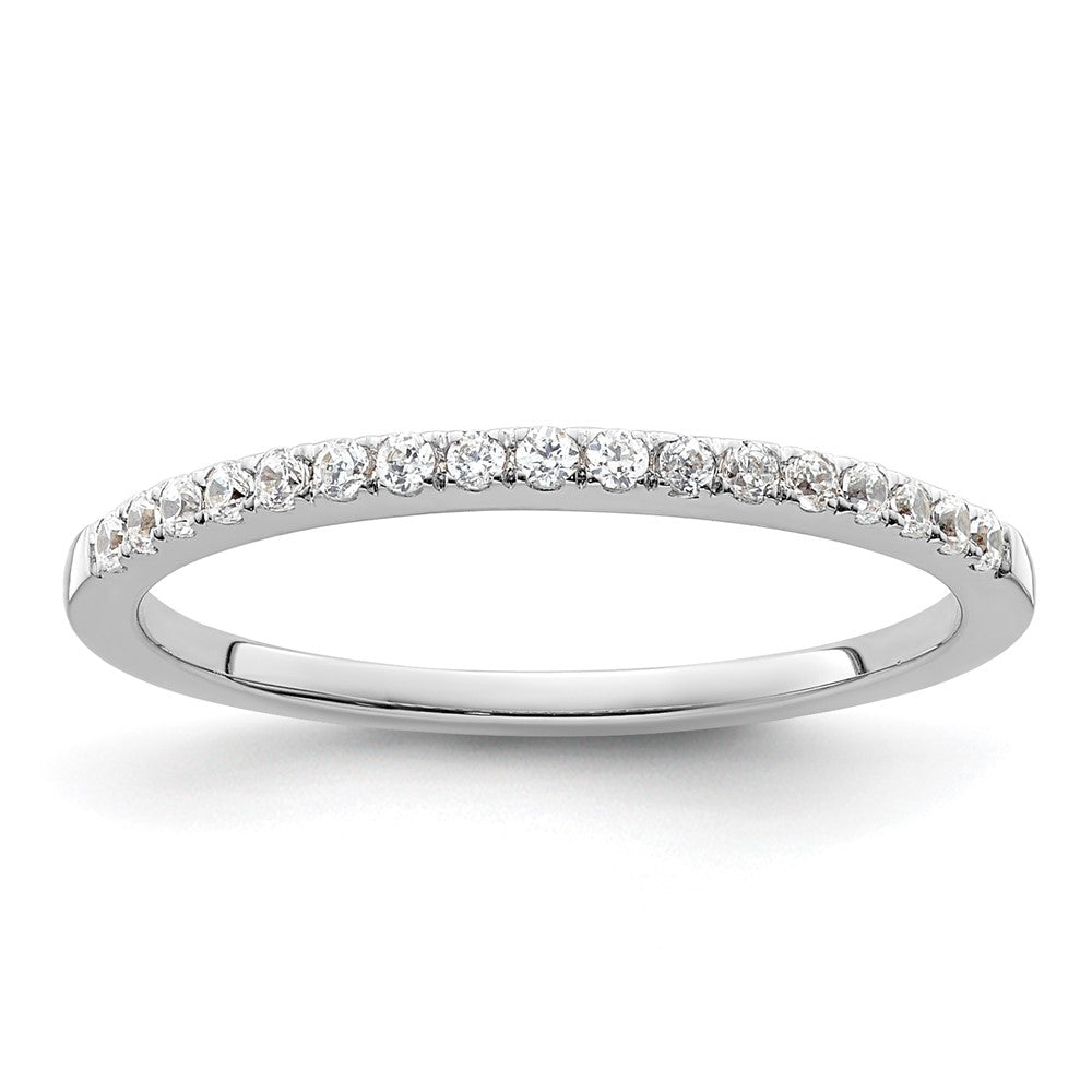 14k White Gold 1/6 carat Diamond Complete Wedding Band