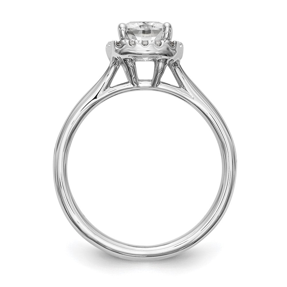 14kw Cushion Halo Diamond Semi-mount Split Shank Engagement Ring