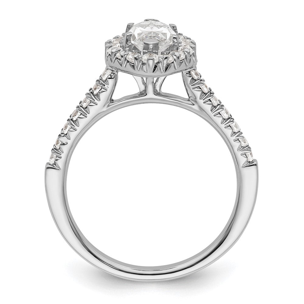 14k White Gold Halo (Holds 1.25 carat (10.3x) Marquise Center) 1/2 carat Diamond Semi-mount Engagement Ring