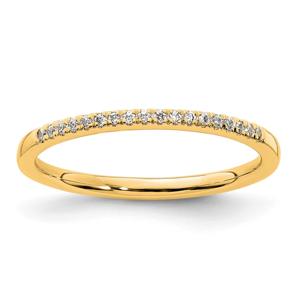 14k Yellow Gold Diamond Wedding Band