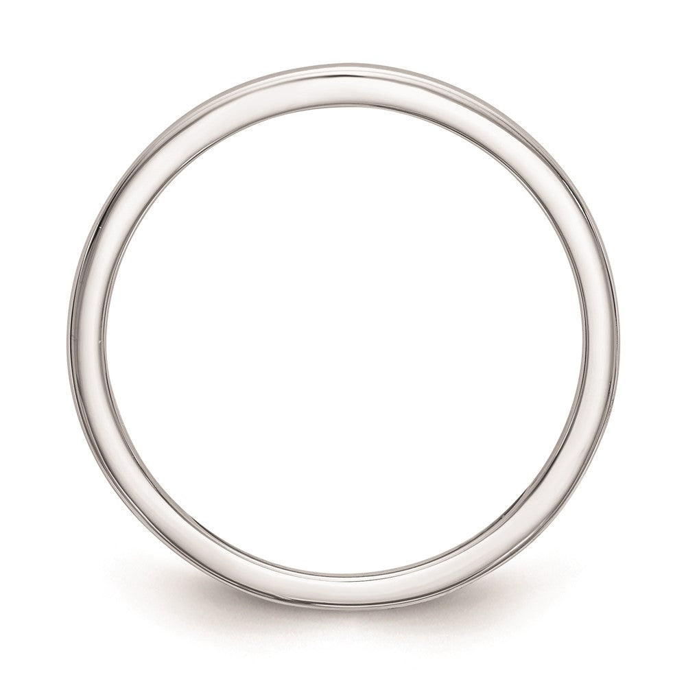 14k White Gold Wedding Band