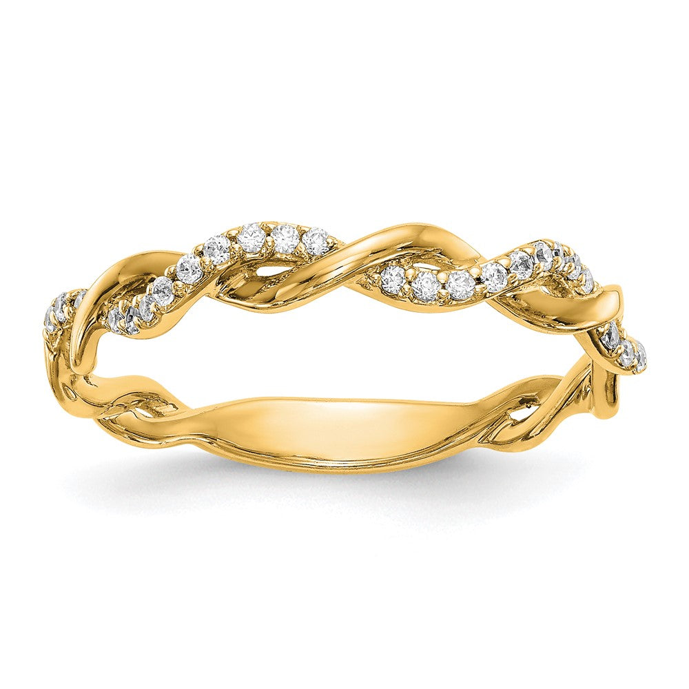 14k Yellow Gold Diamond Wedding Band