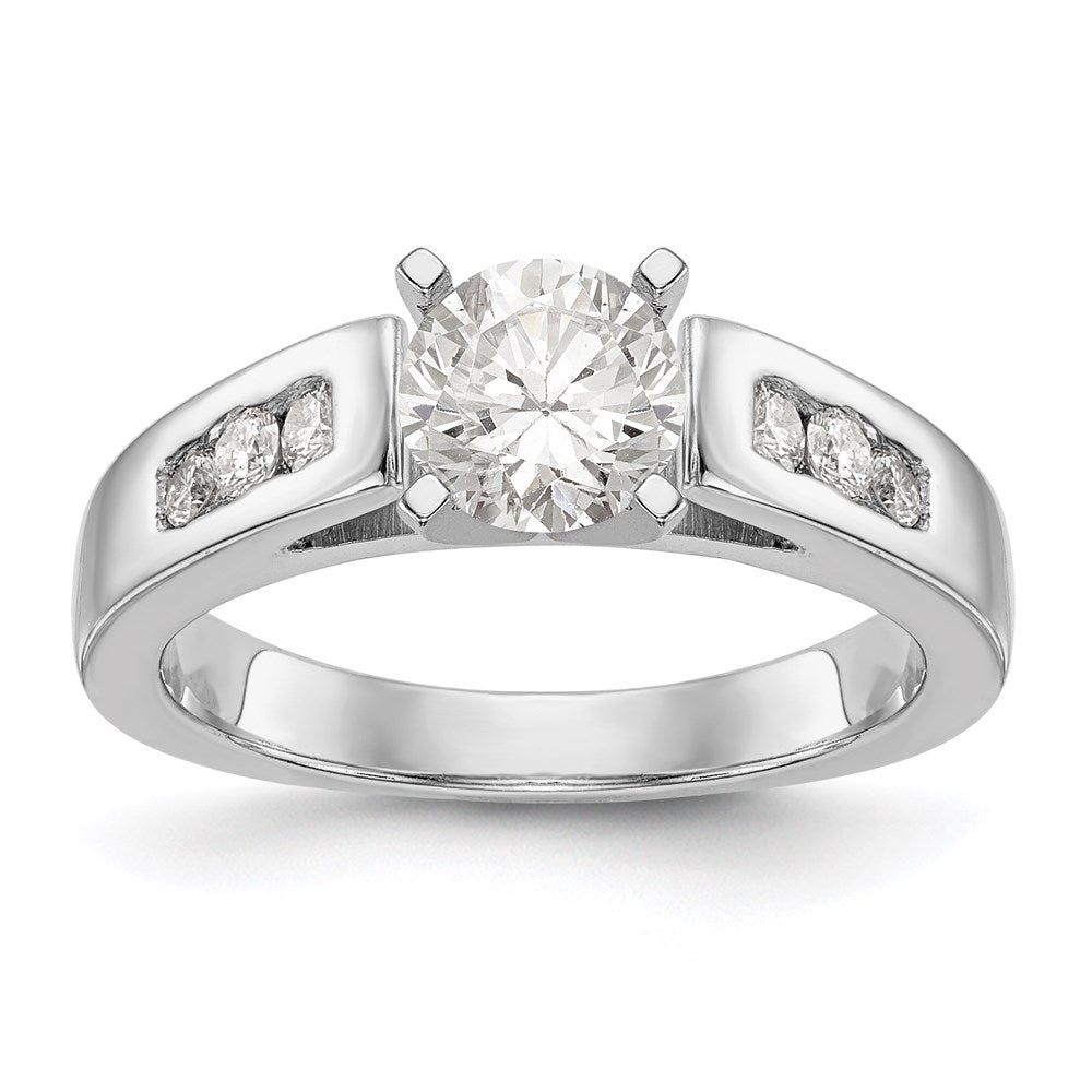 14k White Gold AA Diamond Engagement Ring