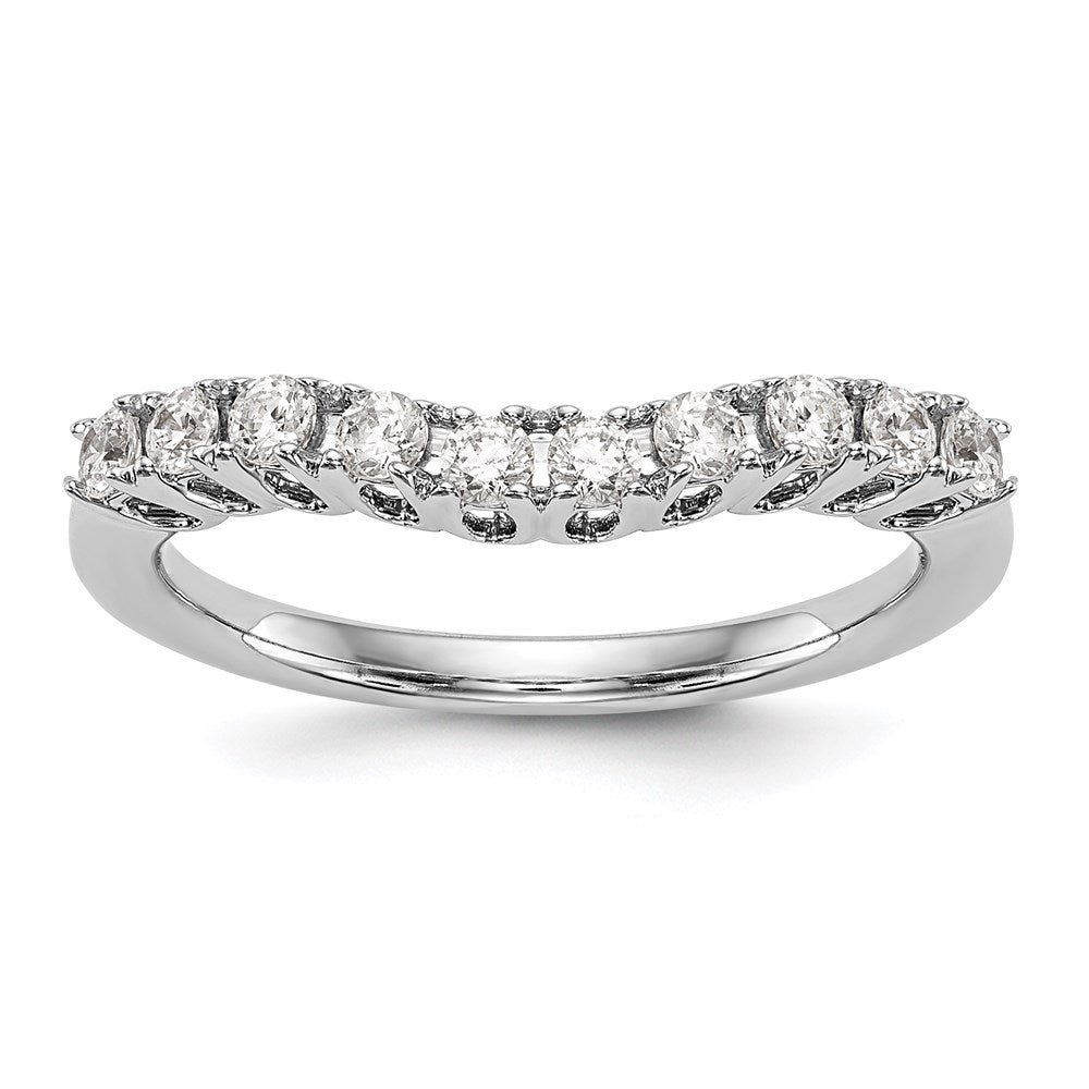 14k White Gold Diamond Wedding Band