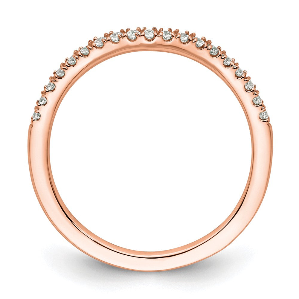 14K Rose Gold Diamond Band