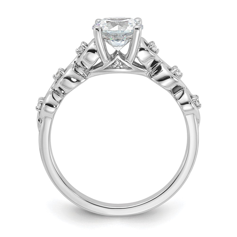 14k White Gold Diamond Semi-Mount Engagement Ring