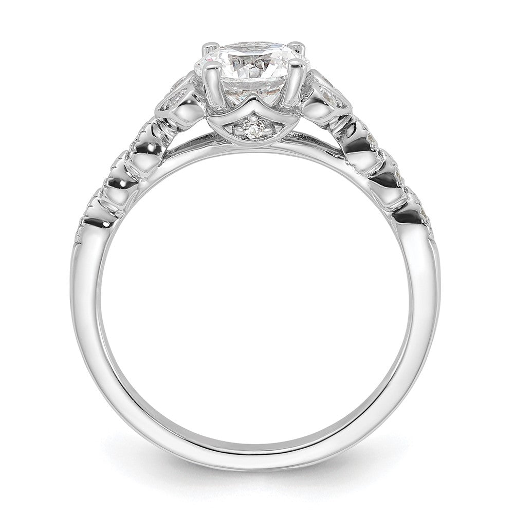 14k White Gold Diamond Semi-Mount Engagement Ring