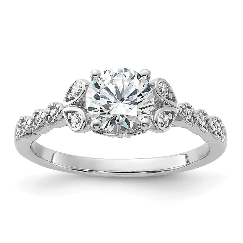 14k White Gold Diamond Semi-Mount Engagement Ring