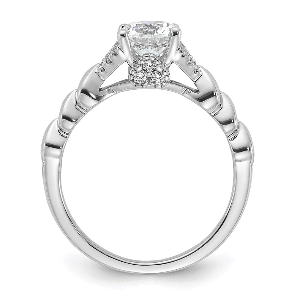 14k White Gold Diamond Semi-Mount Engagement Ring