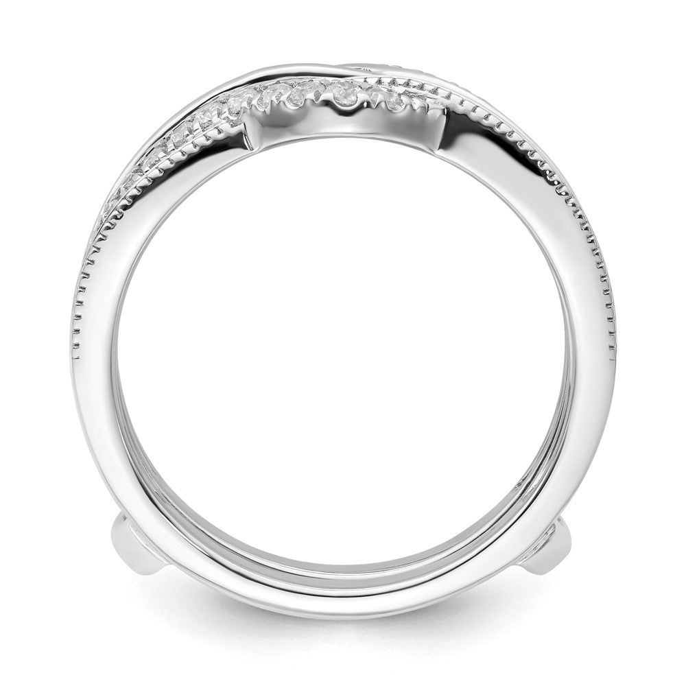 14K White Gold Miligrain Diamond Guard