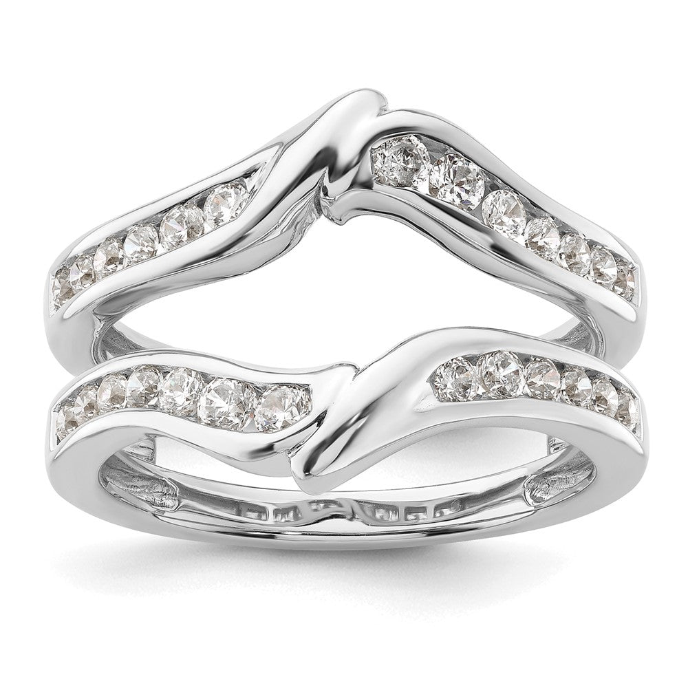 14K White Gold Diamond Guard