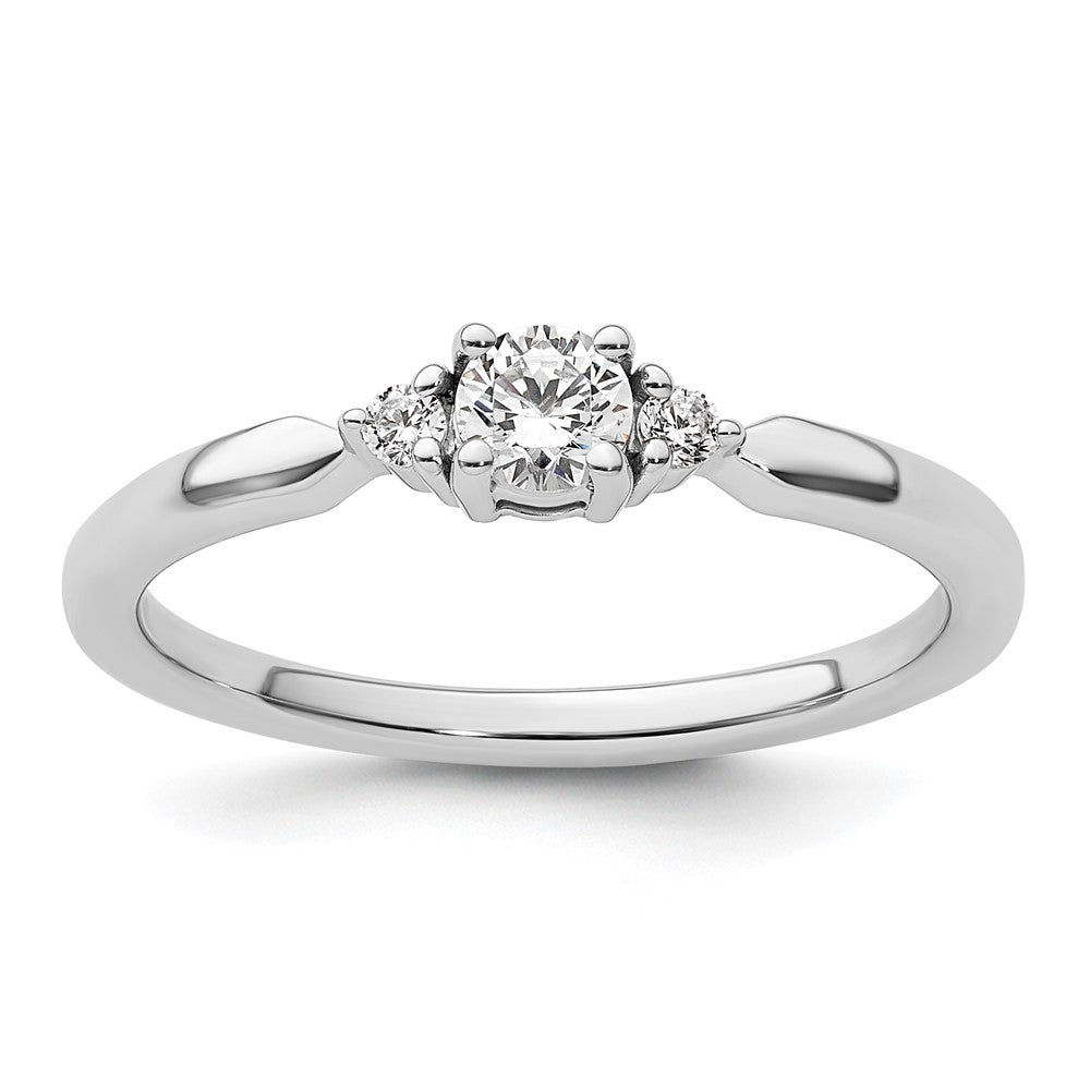 14K White Gold Diamond Complete Promise/Engagement Ring