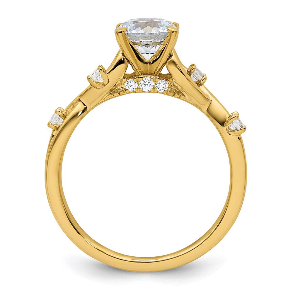 14k Diamond Criss-Cross Semi-Mount Engagement Ring