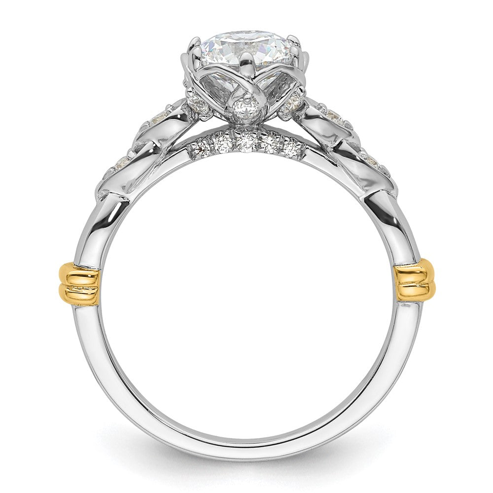 14k Two-tone Diamond Semi-Mount Engagement Ring