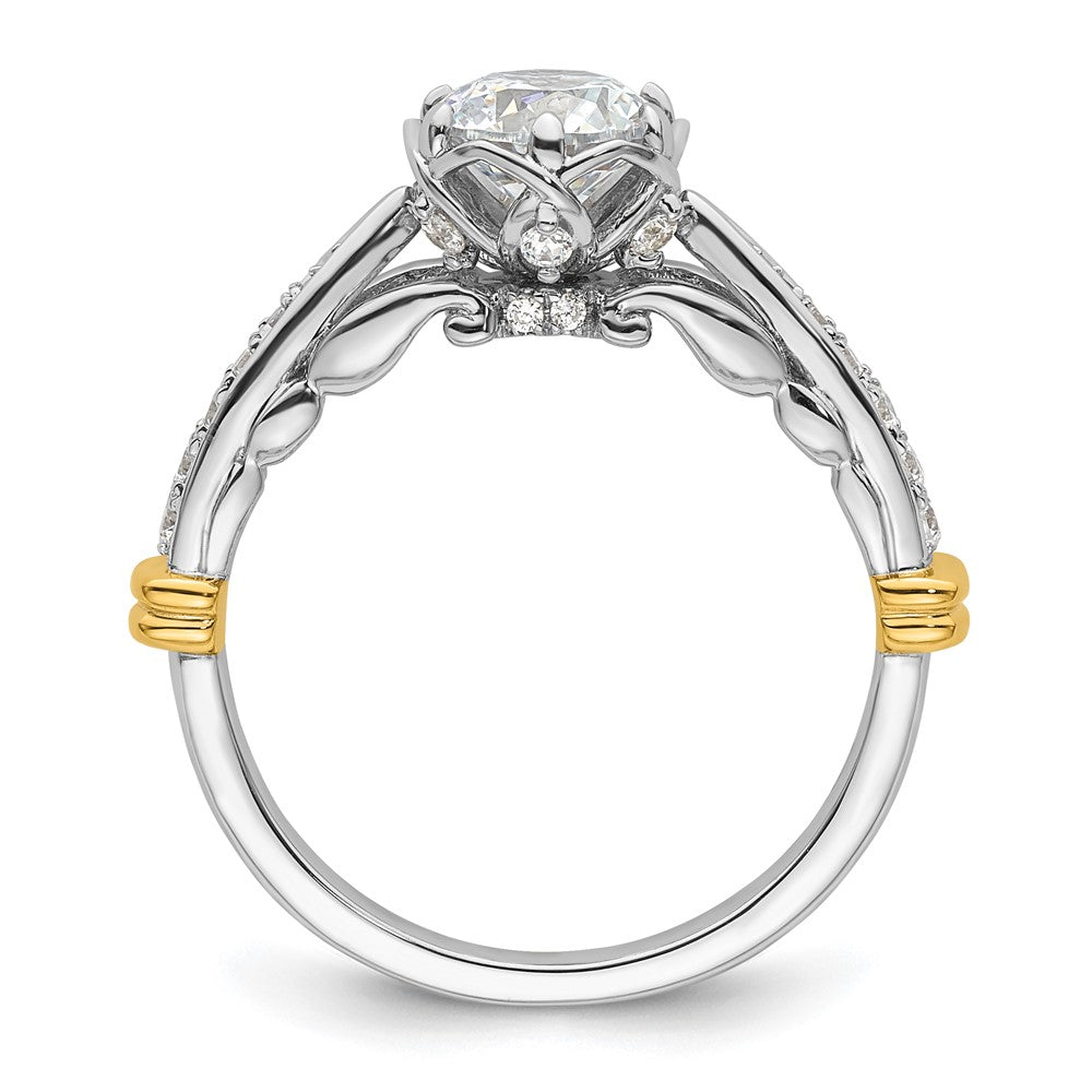 14k Two-tone Diamond Semi-Mount Engagement Ring