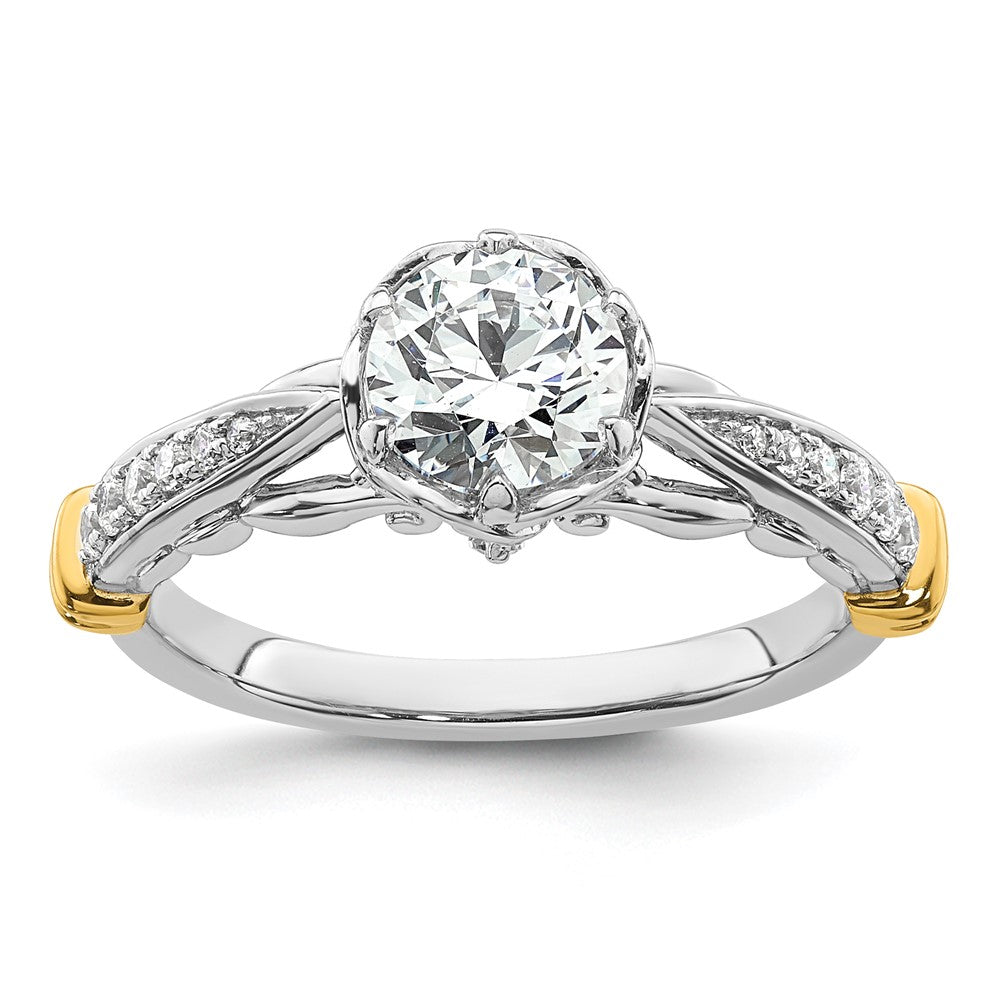 14k Two-tone Diamond Semi-Mount Engagement Ring