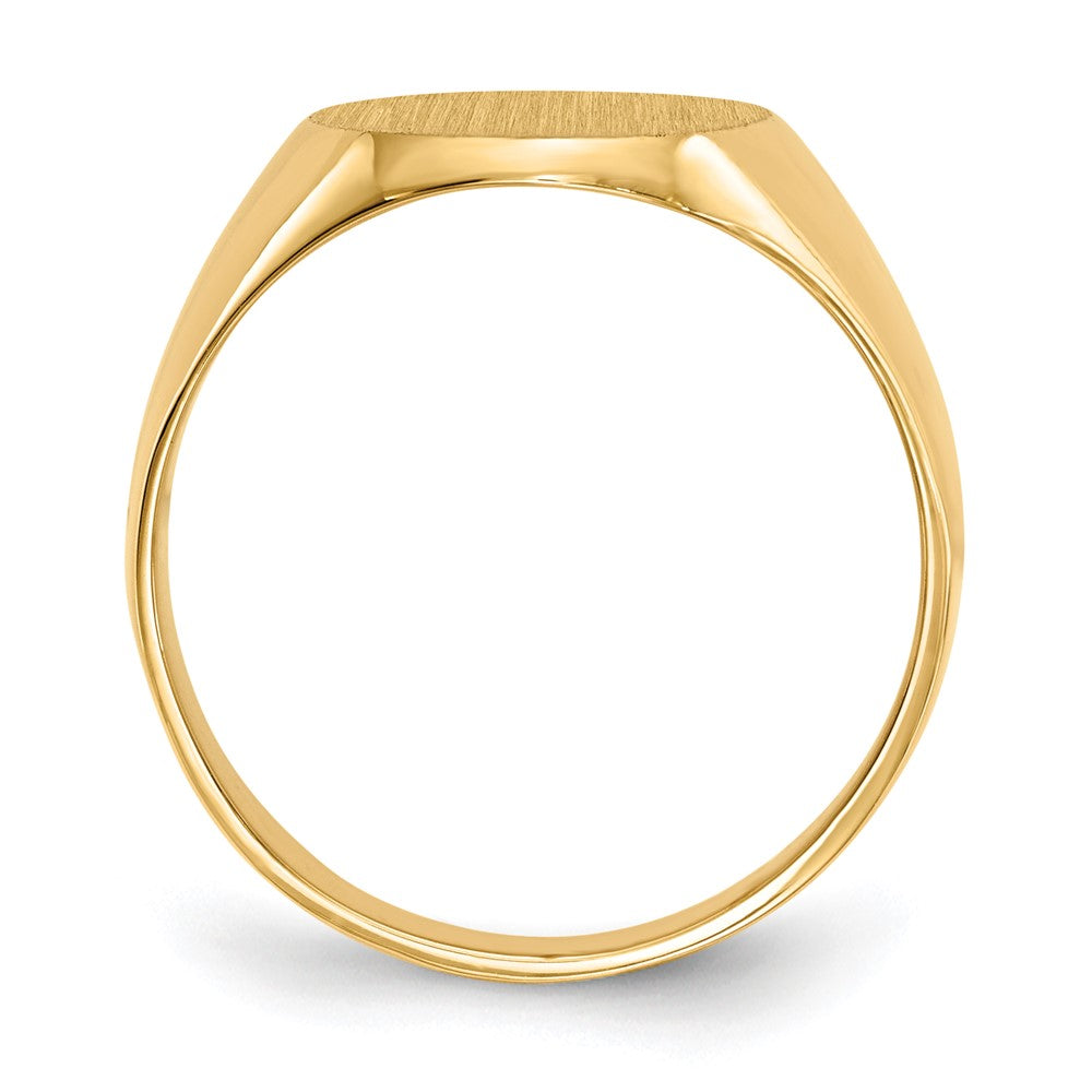 14k 11.0x Oval Closed Back Signet Ring
