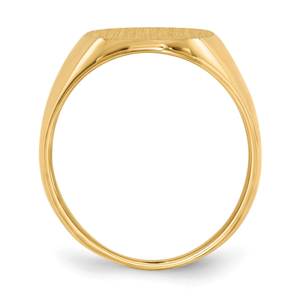 14k 13.0x Oval Closed Back Signet Ring