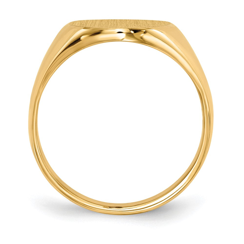 14k 14.0x Oval Closed Back Mens Signet Ring