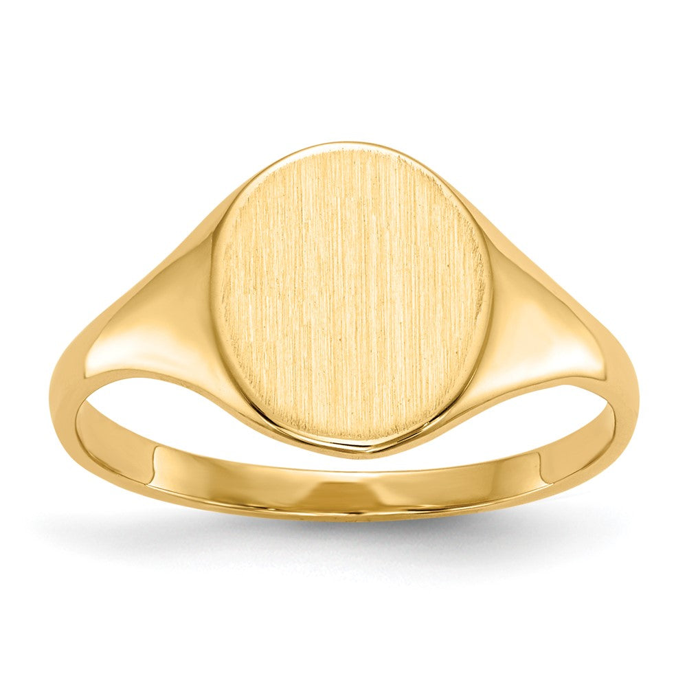 14k 10.0x Open Back Signet Ring