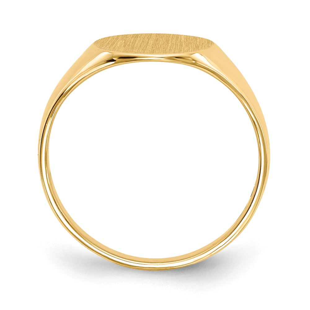 14k 9.5x Oval Open Back Signet Ring