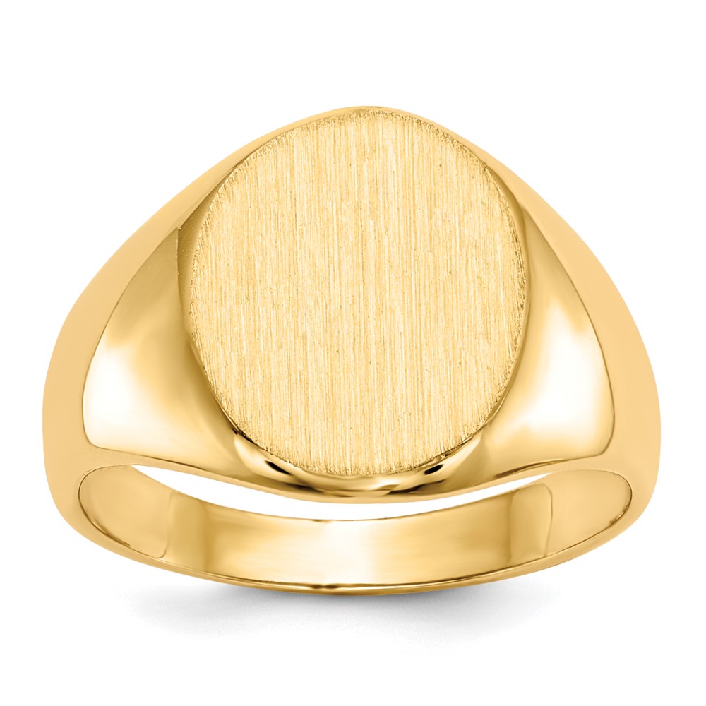 14k 12.5x Open Back Signet Ring