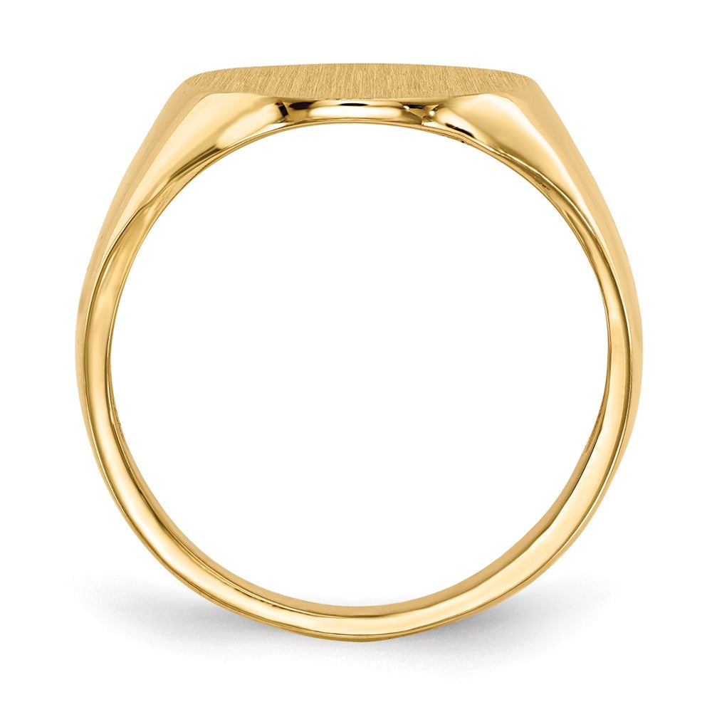14k 14.0x Oval Open Back Mens Signet Ring