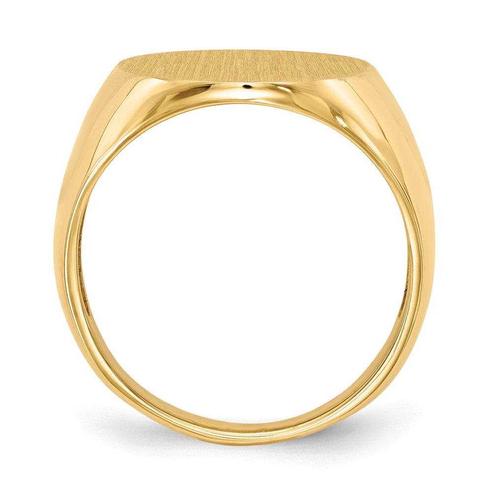 14k 16.0x Oval Open Back Mens Signet Ring