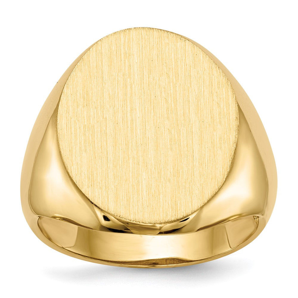 14k 20.0x Open Back Men's Signet Ring